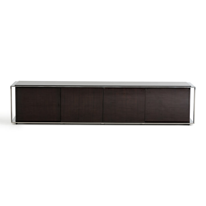 Noble Modern Ebony Lacquer TV Entertainment Center