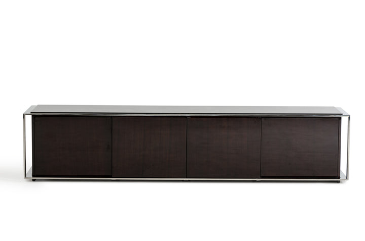 Noble Modern Ebony Lacquer TV Entertainment Center