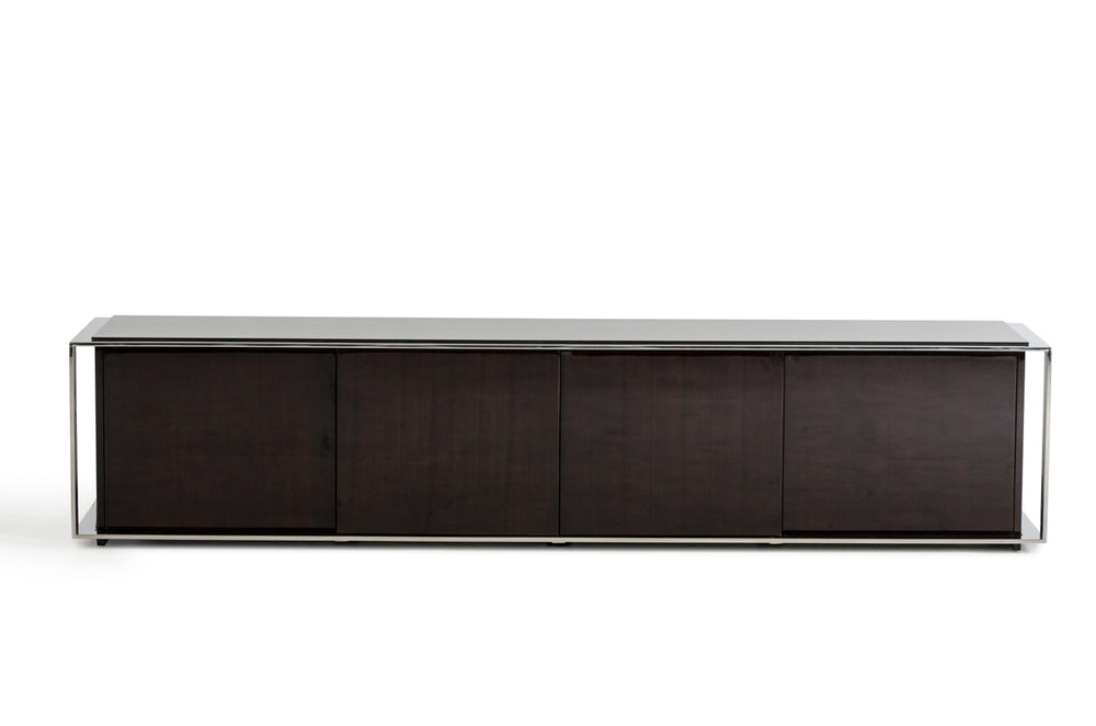 Noble Modern Ebony Lacquer TV Entertainment Center