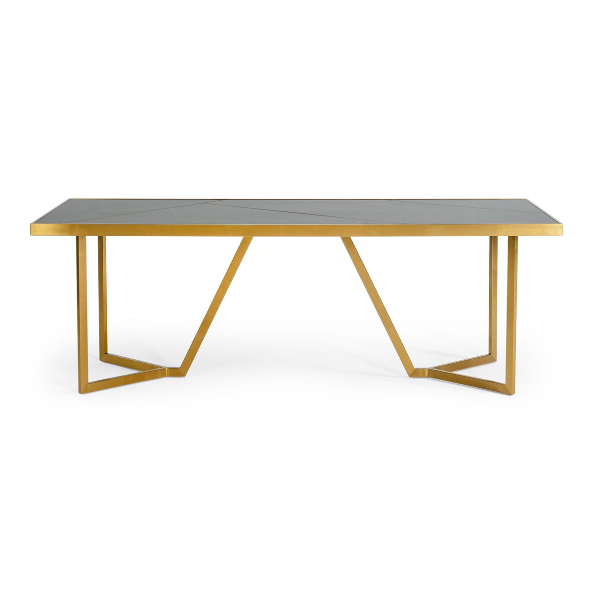 Nolte - Glam Black Zebrawood and Gold Dining Table