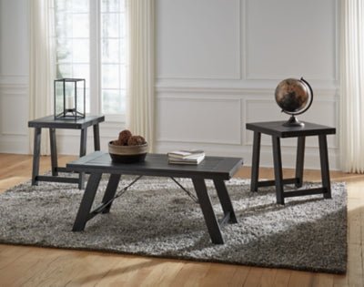 Noorbrook Table (Set of 3) - Black Table Set modern furniture Contempo Furniture