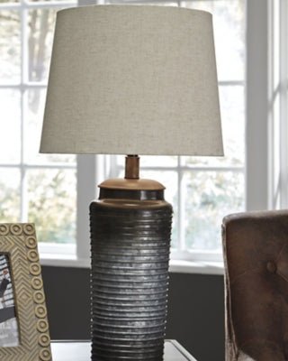 Norbert Table Lamp (Set of 2) - Gray Table Lamp modern furniture Contempo Furniture