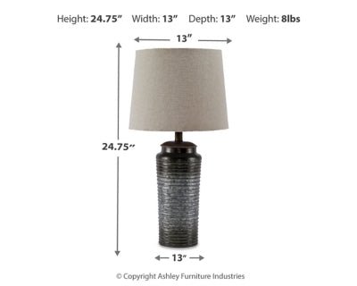 Norbert Table Lamp (Set of 2) - Gray Table Lamp modern furniture Contempo Furniture