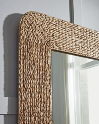 Norigan Floor Mirror - Light Brown Floor Mirror modern furniture Contempo Furniture