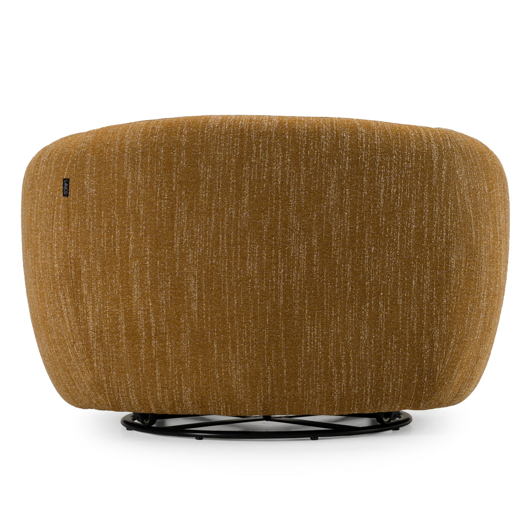 Norris  Modern Mustard Fabric Swivel Accent Chair