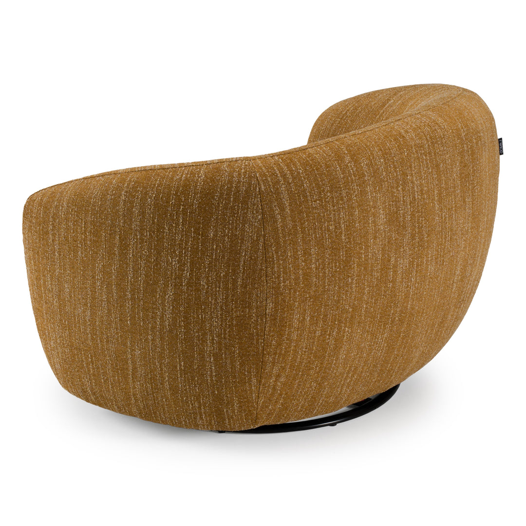 Norris - Modern Mustard Fabric Swivel Accent Chair