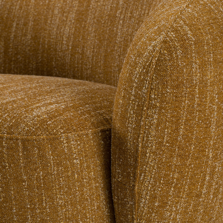 Norris  Modern Mustard Fabric Swivel Accent Chair