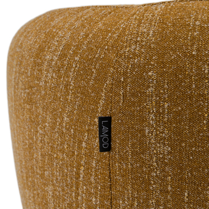 Norris  Modern Mustard Fabric Swivel Accent Chair