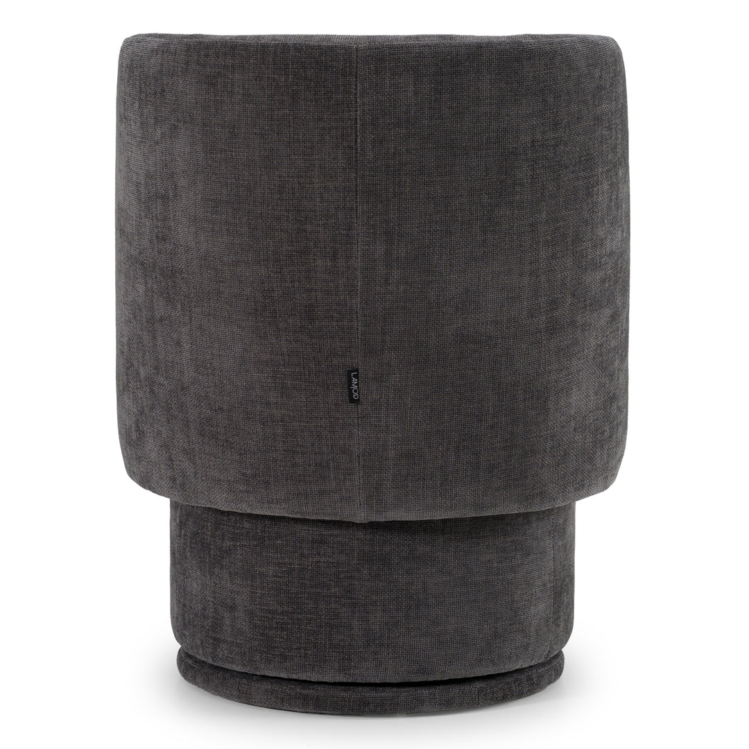 Norris  Modern Dark Grey Fabric Swivel Dining Chair