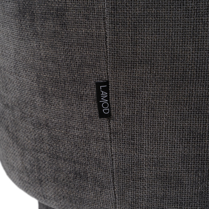 Norris - Modern Dark Grey Fabric Swivel Dining Chair
