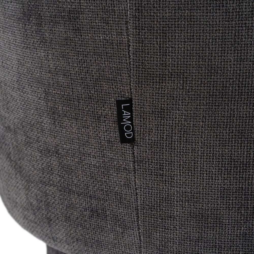 Norris - Modern Dark Grey Fabric Swivel Dining Chair - View 9