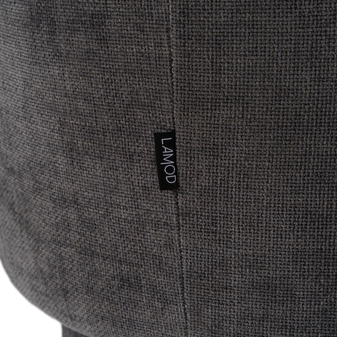 Norris - Modern Dark Grey Fabric Swivel Dining Chair
