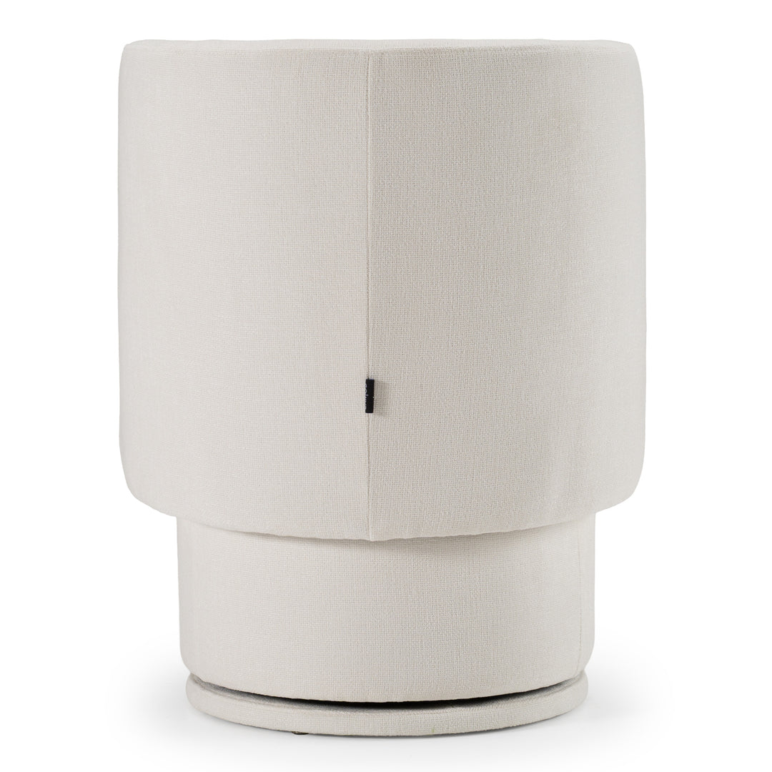 Norris  Modern Ivory Fabric Swivel Dining Chair