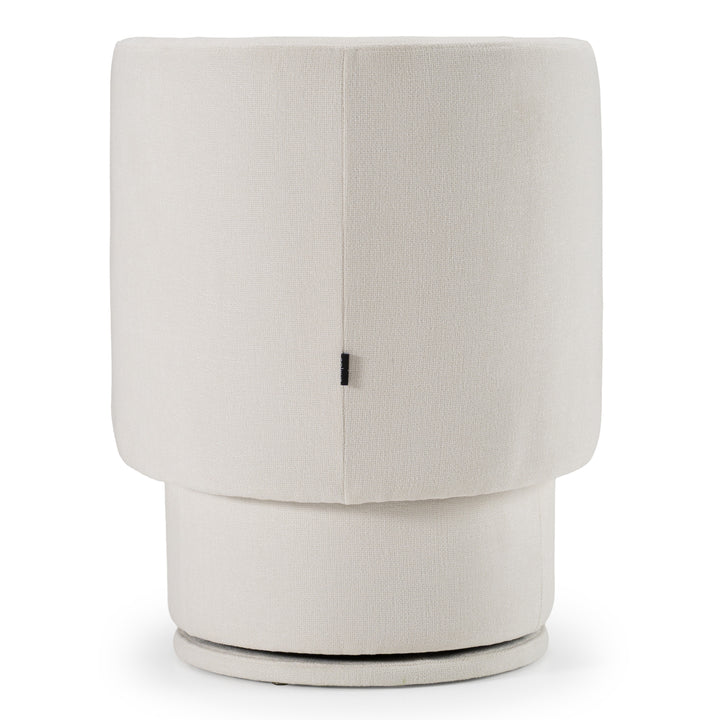 Norris  Modern Ivory Fabric Swivel Dining Chair