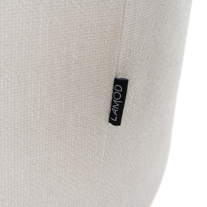 Norris  Modern Ivory Fabric Swivel Dining Chair