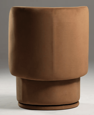 Norris  Modern Brown Fabric Swivel Dining Chair