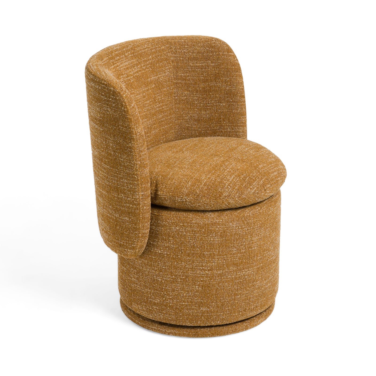 Norris - Modern Mustard Fabric Swivel Dining Chair