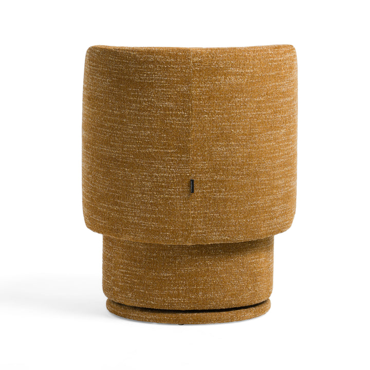 Norris  Modern Mustard Fabric Swivel Dining Chair