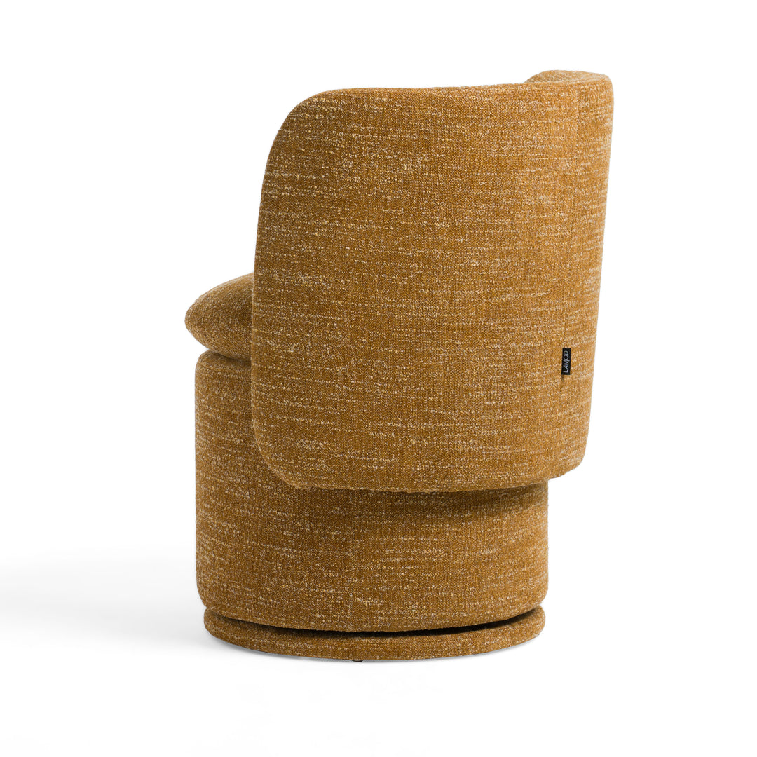 Norris - Modern Mustard Fabric Swivel Dining Chair