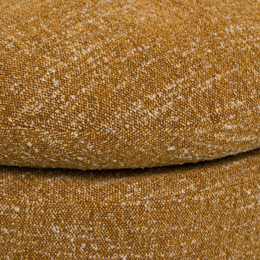 Norris  Modern Mustard Fabric Swivel Dining Chair