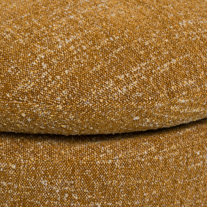 Norris  Modern Mustard Fabric Swivel Dining Chair