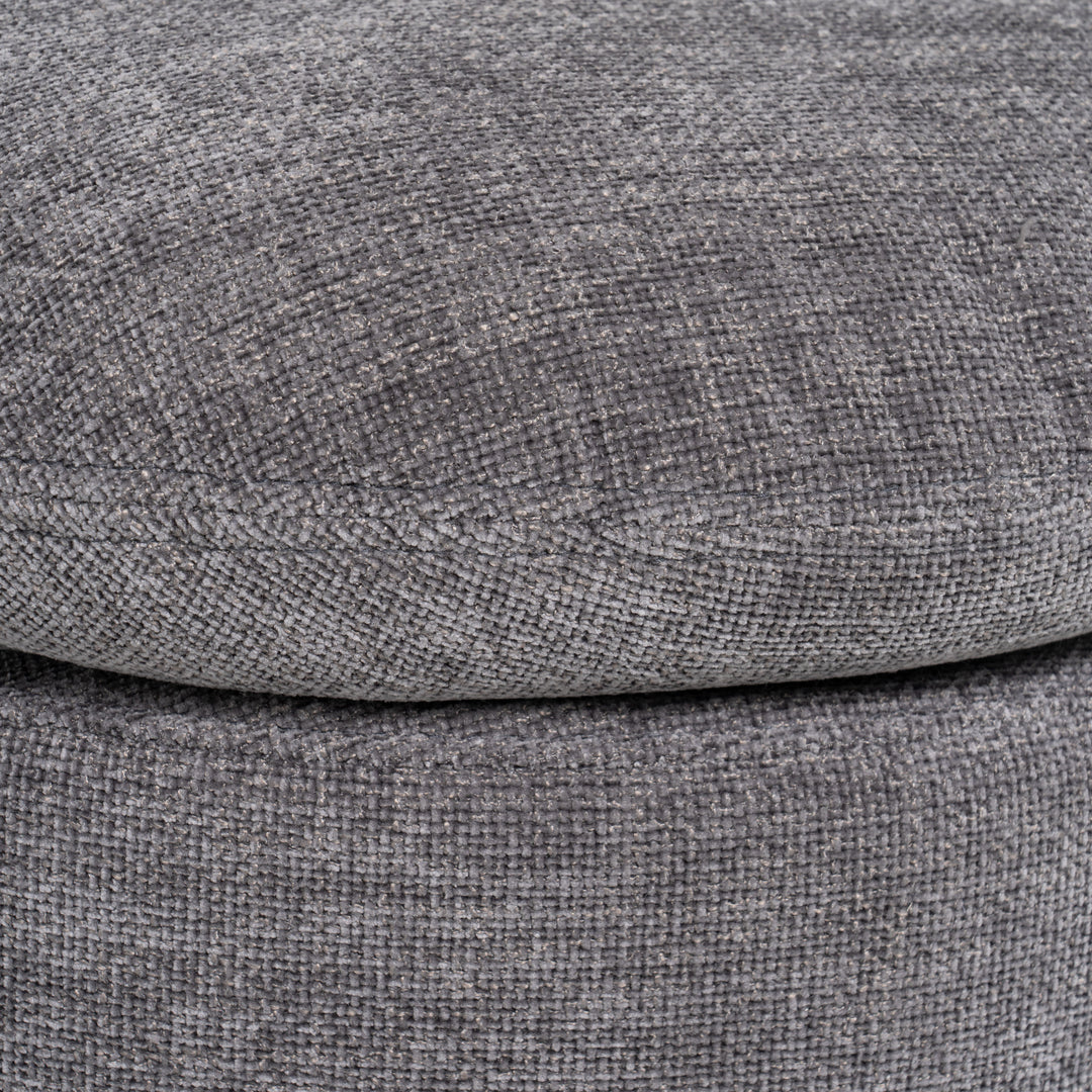 Norris - Modern Dark Grey Fabric Swivel Dining Chair
