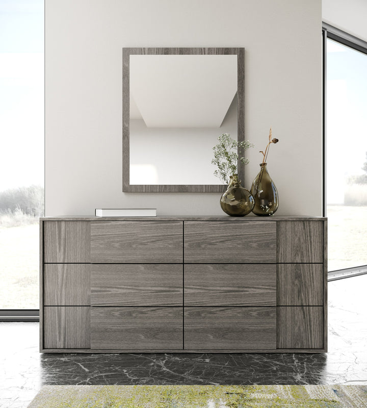 Asus - Italian Modern Elm Grey Dresser
