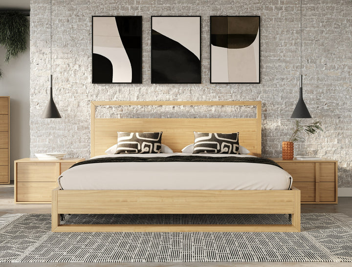 Berlin  Modern Natural Oak Bed