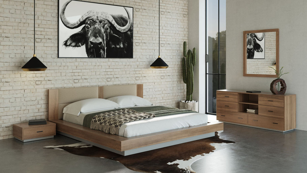 Fantasia - Contemporary Walnut Mirror
