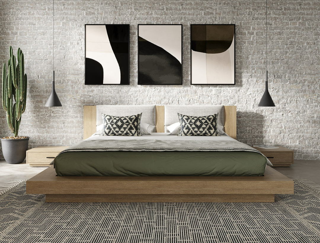 Fantasia - Contemporary Walnut & Grey 4-Piece Bedroom Set