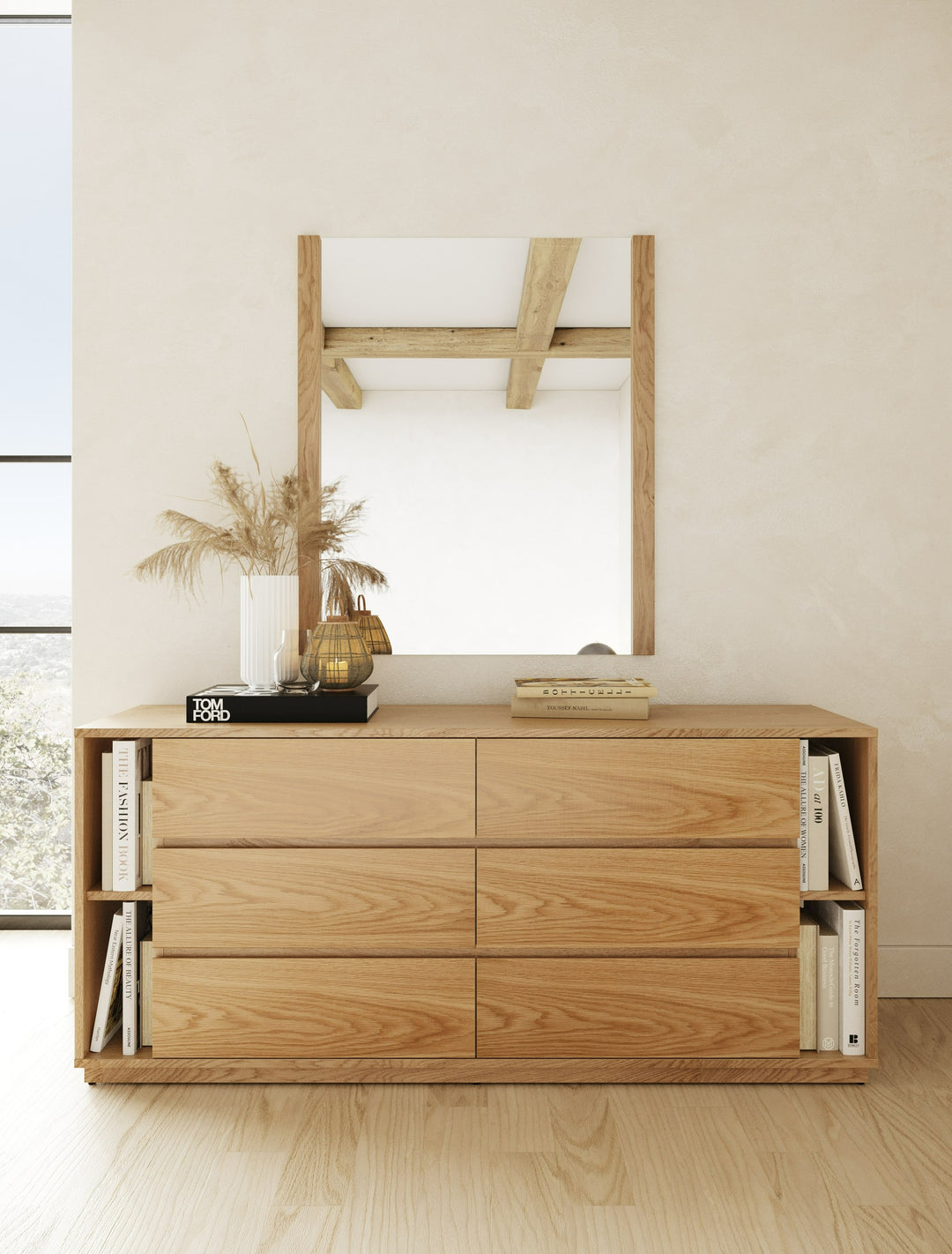Jagger Modern Natural Oak Mirror
