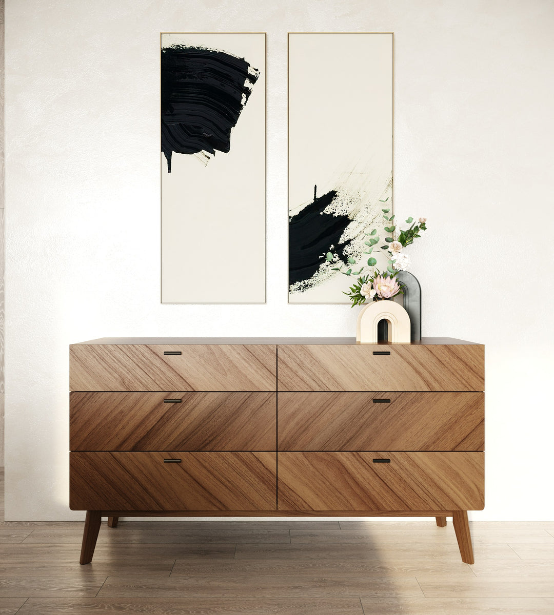 Kamela- Modern Walnut Dresser