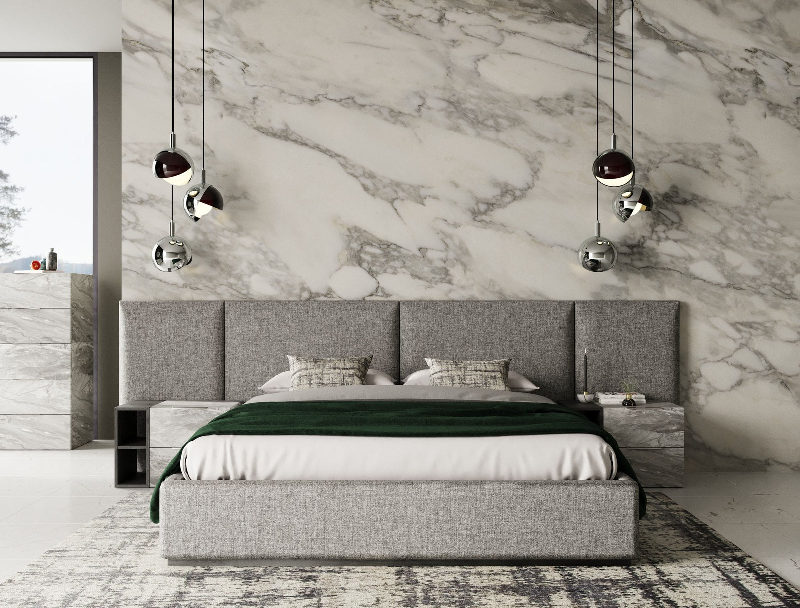 Maranello - Modern Grey Bed - View 4
