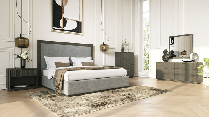 Santa Monica  Modern Grey Wash Nightstand