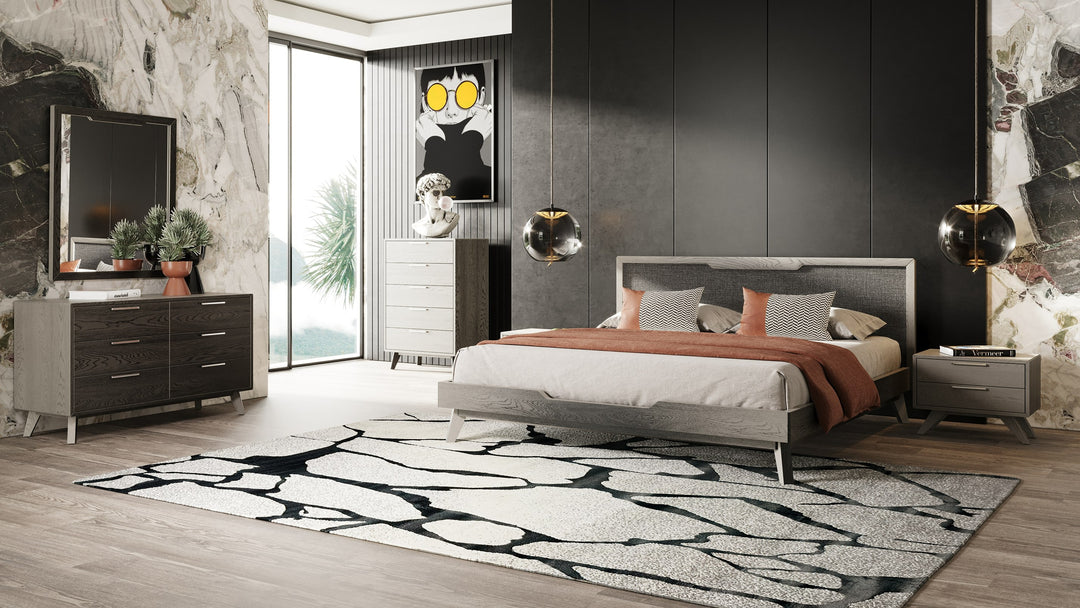 Soria Modern Grey Wash Mirror