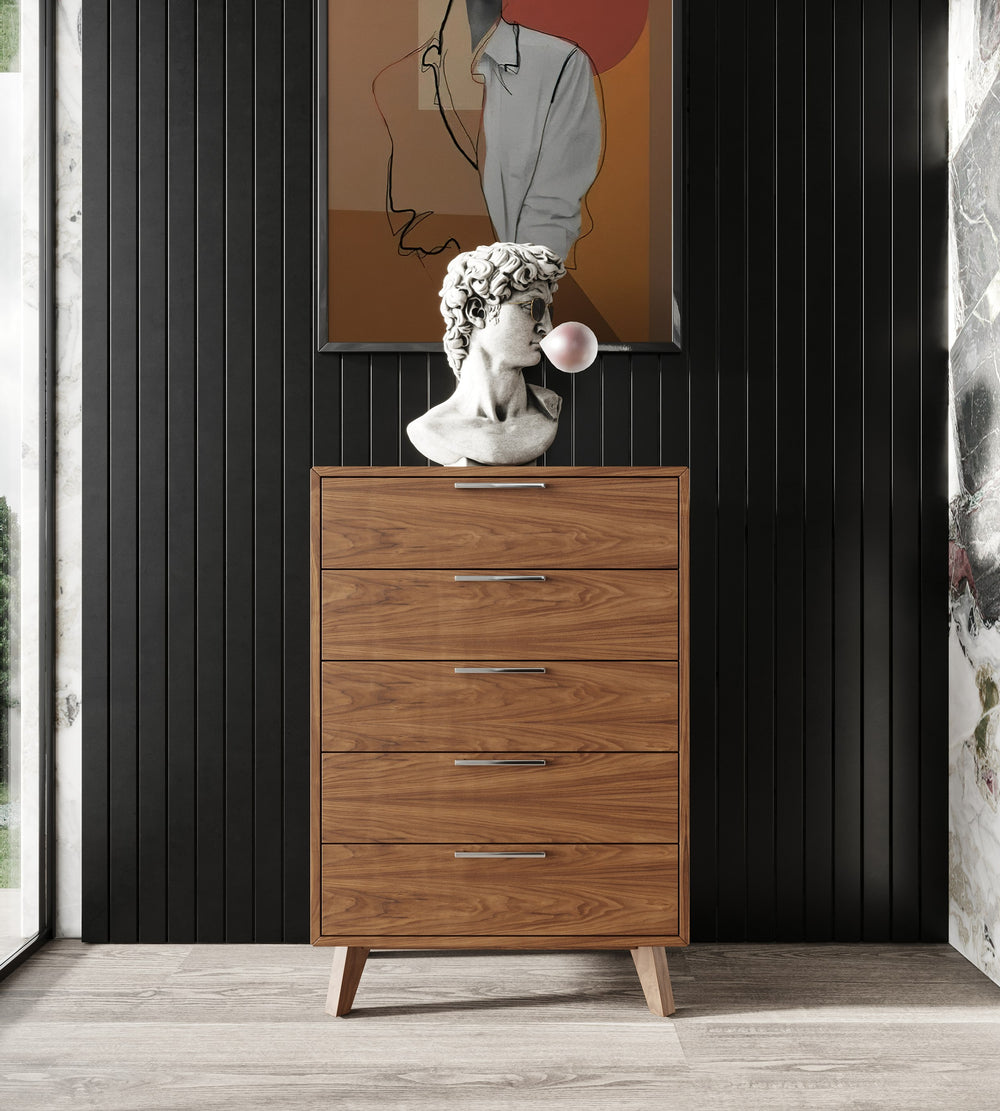 Soria Mid-Century Walnut Chest - View 5