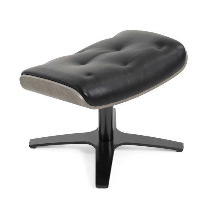 Nowak Modern Black Lounge Chair &amp; Ottoman Set