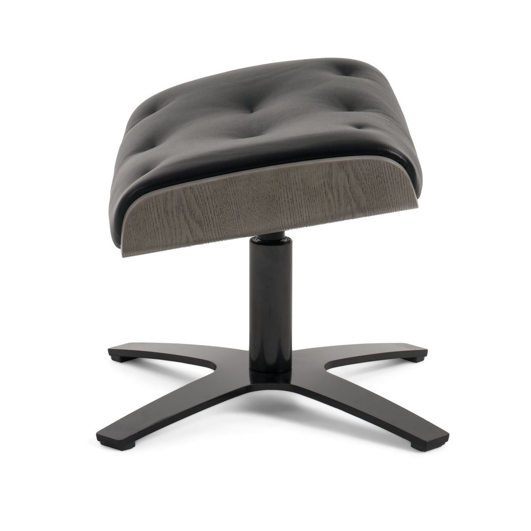 Nowak Modern Black Lounge Chair & Ottoman Set