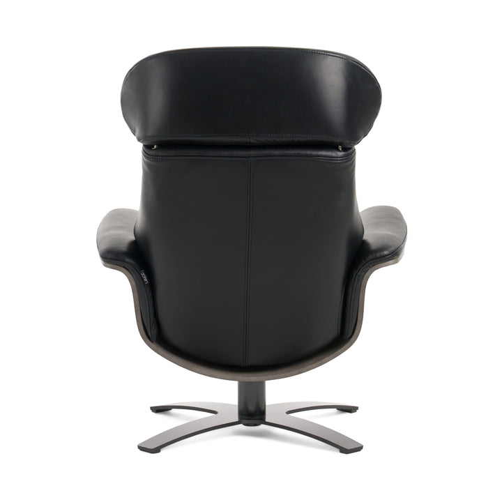 Nowak Modern Black Lounge Chair &amp; Ottoman Set