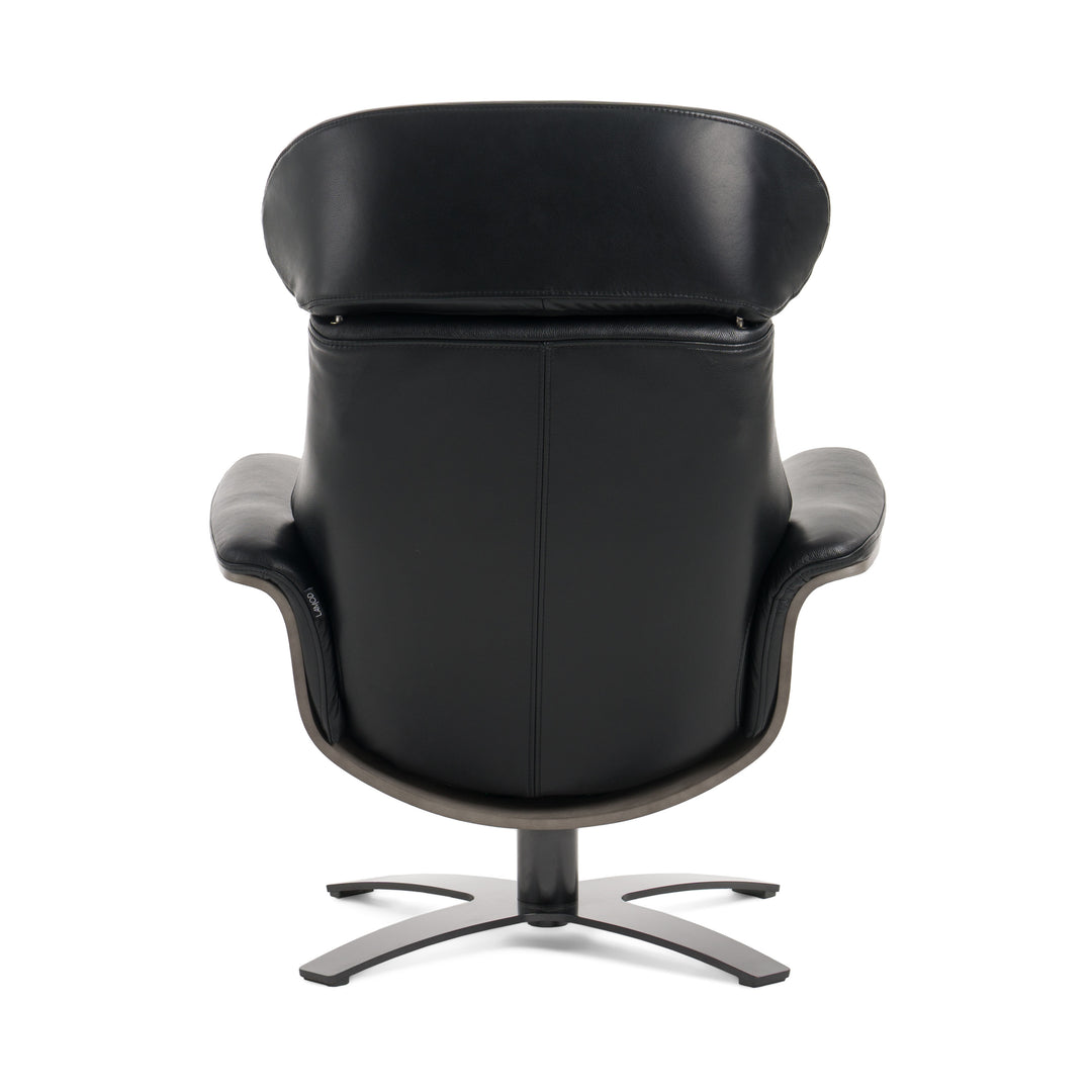 Nowak Modern Black Lounge Chair & Ottoman Set