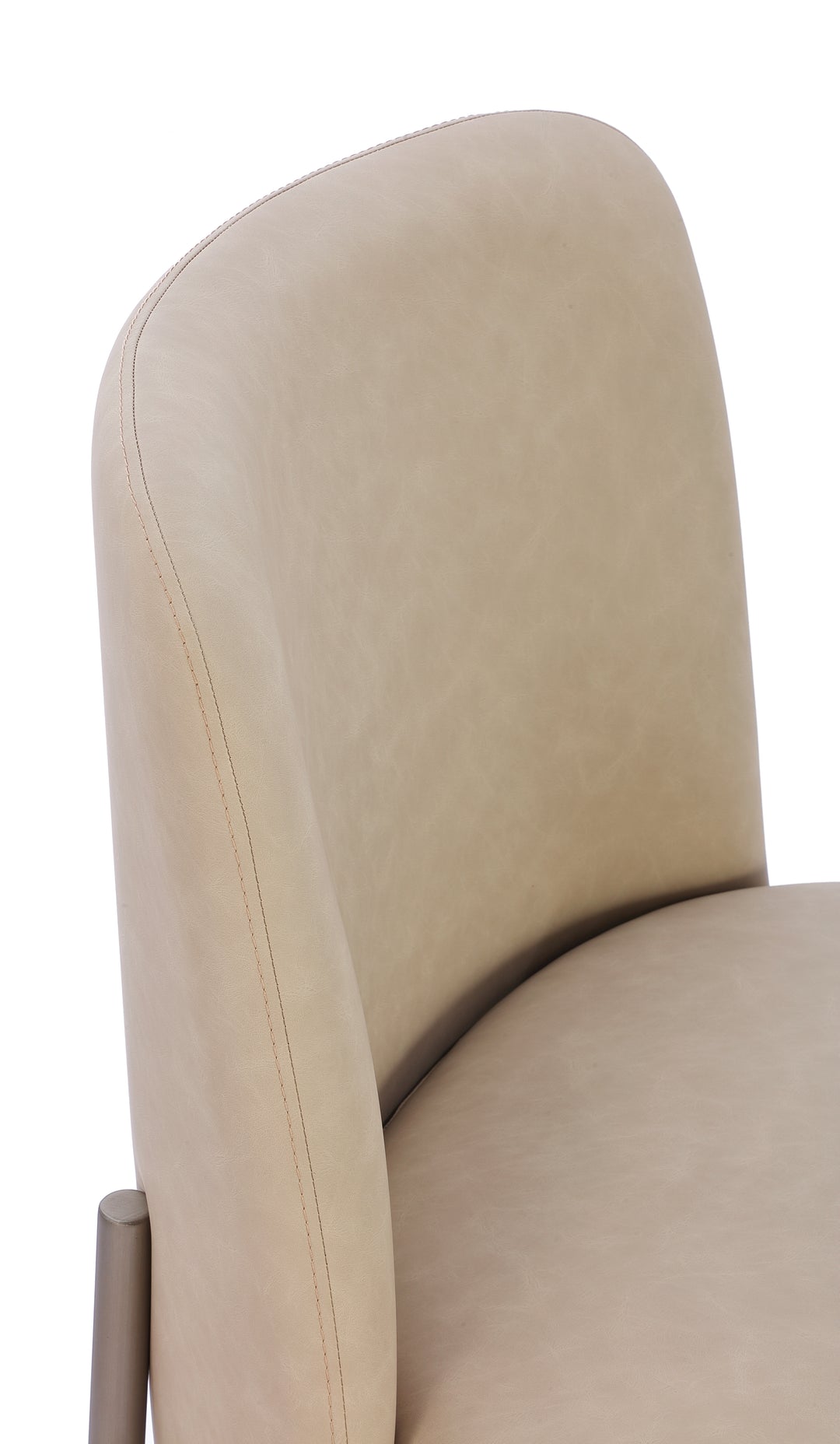 Modus Furniture Pwtb63Jpg Dion Upholstered Dining Chair In Camel Synthetic Leather And Brushed Nickel Metal