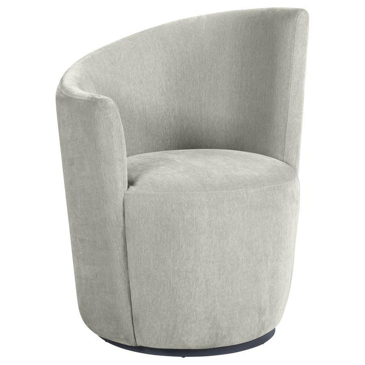 Nueva - Upholstered Swivel Chair Curved Backrest - Dove Gray Swivel Chair modern furniture Contempo Furniture