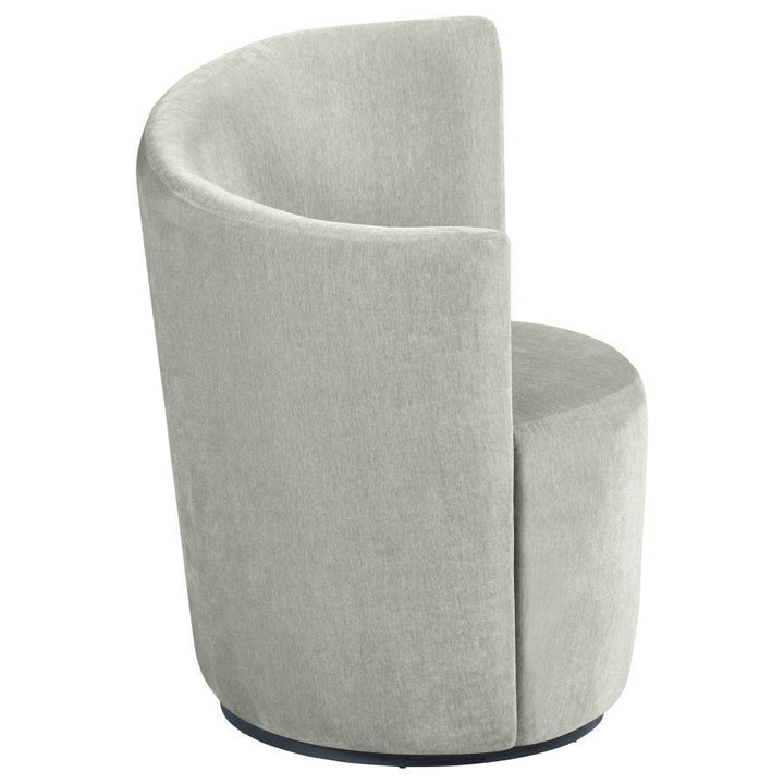 Nueva - Upholstered Swivel Chair Curved Backrest - Dove Gray Swivel Chair modern furniture Contempo Furniture