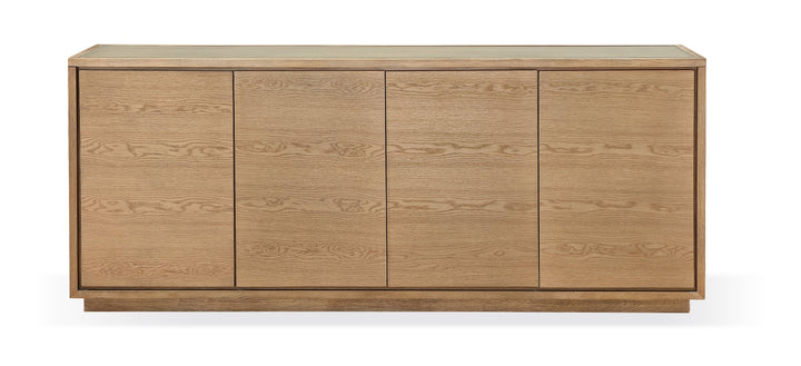 Modus Furniture Jvlh79G One Modern Coastal Four Door Sideboard In White Oak