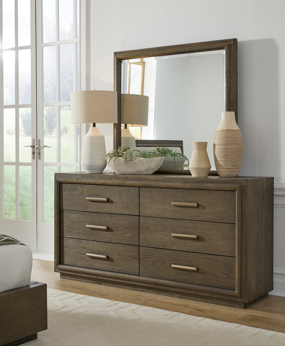 Modus Furniture GBCA82A Lawson Six Drawer Wood Dresser in Big Bear Brown (2024)