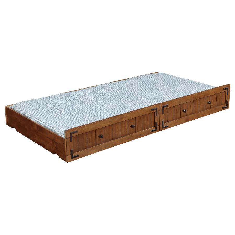 Oakdale - Wood Storage Trundle - Rustic Honey Trundles modern furniture Contempo Furniture