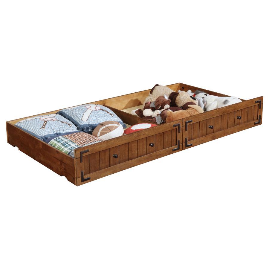 Oakdale - Wood Storage Trundle - Rustic Honey Trundles modern furniture Contempo Furniture