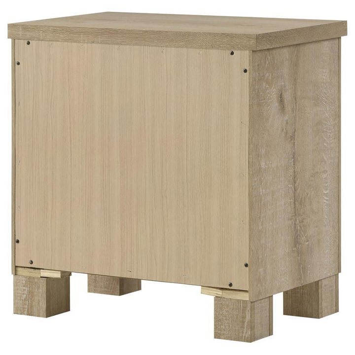 Oakglen - 2 - Drawer Nightstand Bedside Table - Weathered Oak Accent Nightstand modern furniture Contempo Furniture