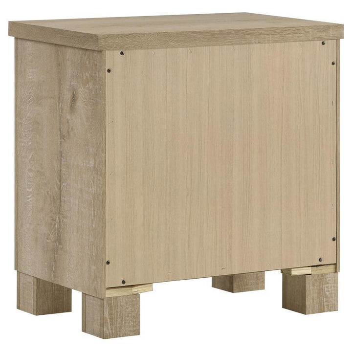 Oakglen - 2 - Drawer Nightstand Bedside Table - Weathered Oak Accent Nightstand modern furniture Contempo Furniture