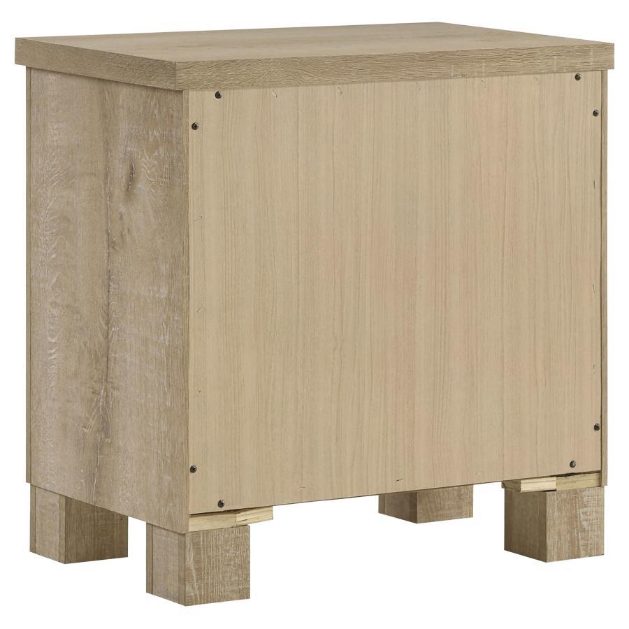 Oakglen - 2 - Drawer Nightstand Bedside Table - Weathered Oak Accent Nightstand modern furniture Contempo Furniture